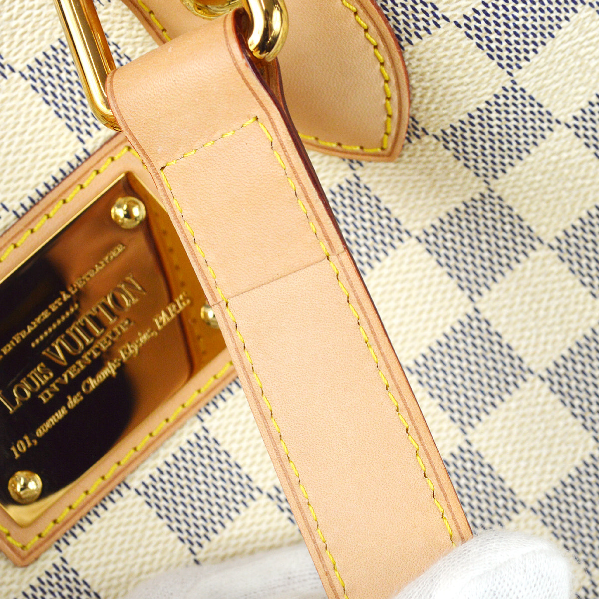Louis Vuitton 2011 Damier Azur Hampstead PM Tote Handbag N51207
