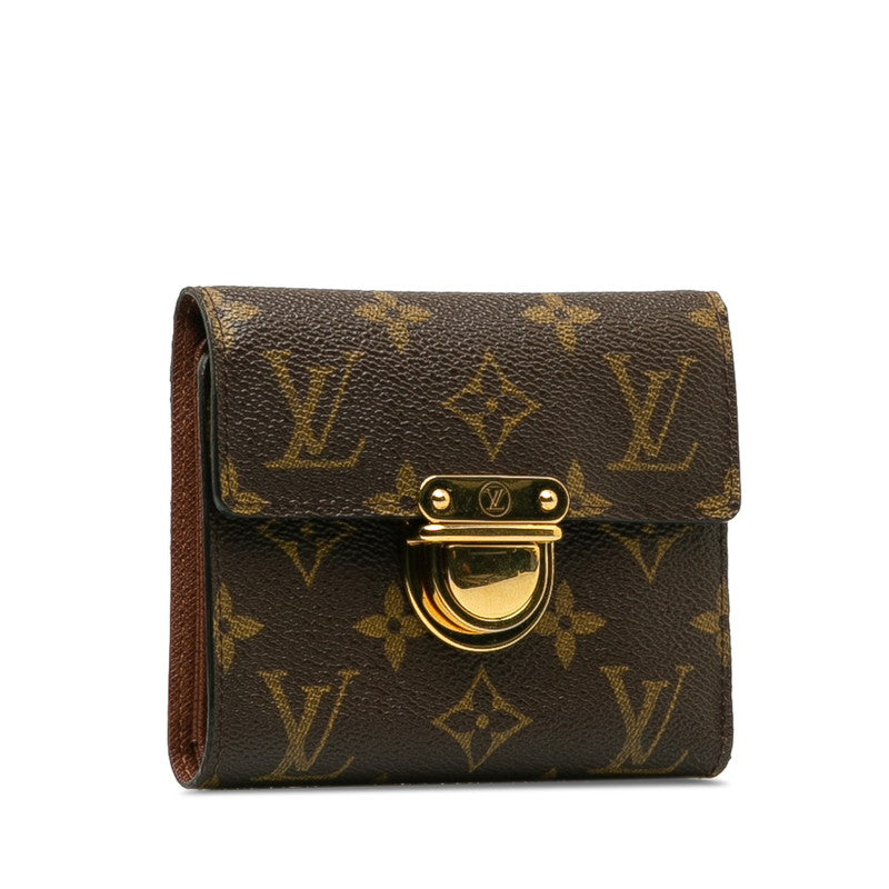Louis Vuitton Double Folded Wallet M58013 Brown PVC Leather  Louis Vuitton