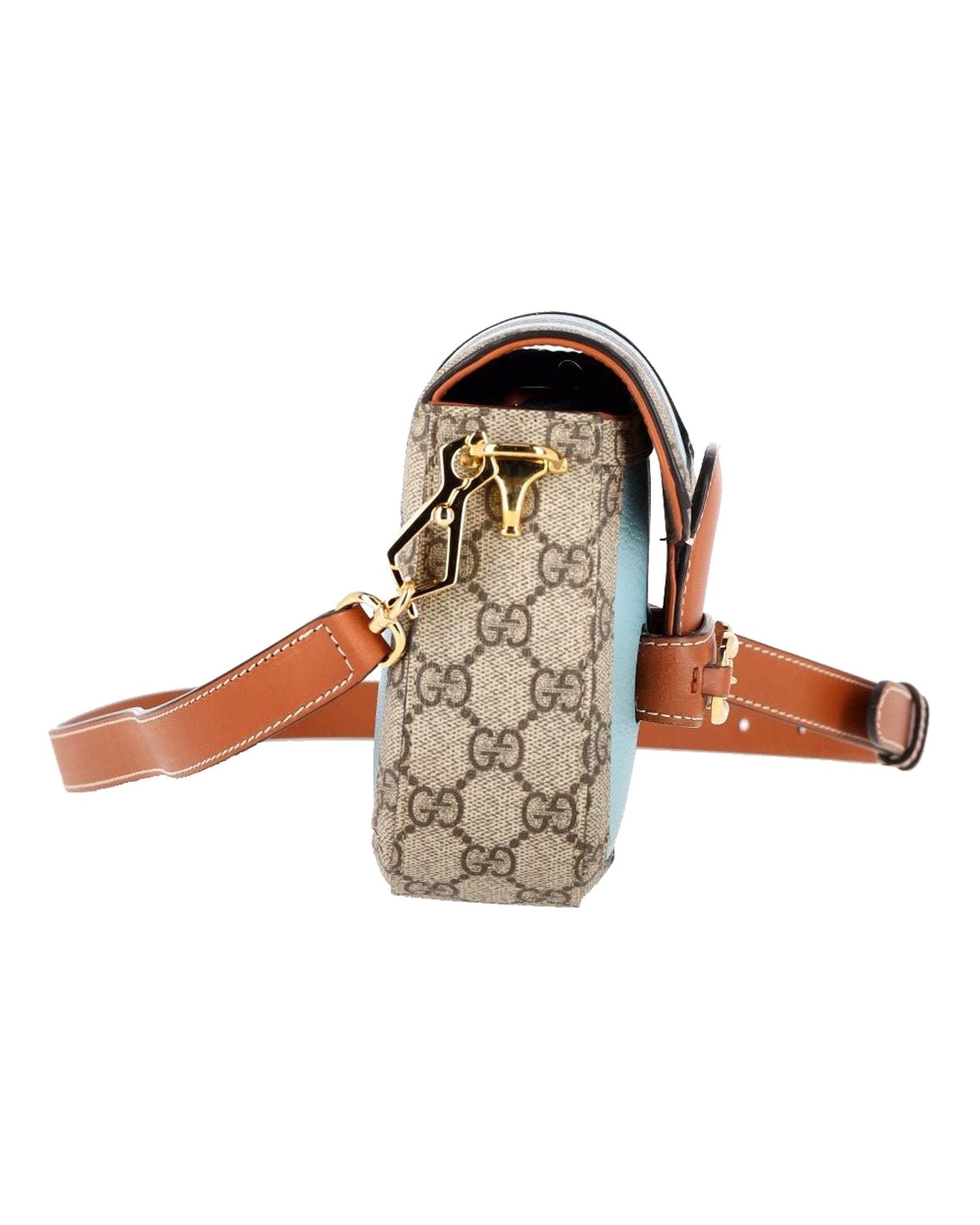 Luxury Gucci Trending 2025 Year of the Rabbit Horsebit 1955 Mini Bag in Brown GG Supreme Canvas and Multicolor Leather