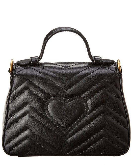Luxury Gucci Trending 2025 GG Marmont Mini Matelasse Leather Top Handle Shoulder Bag