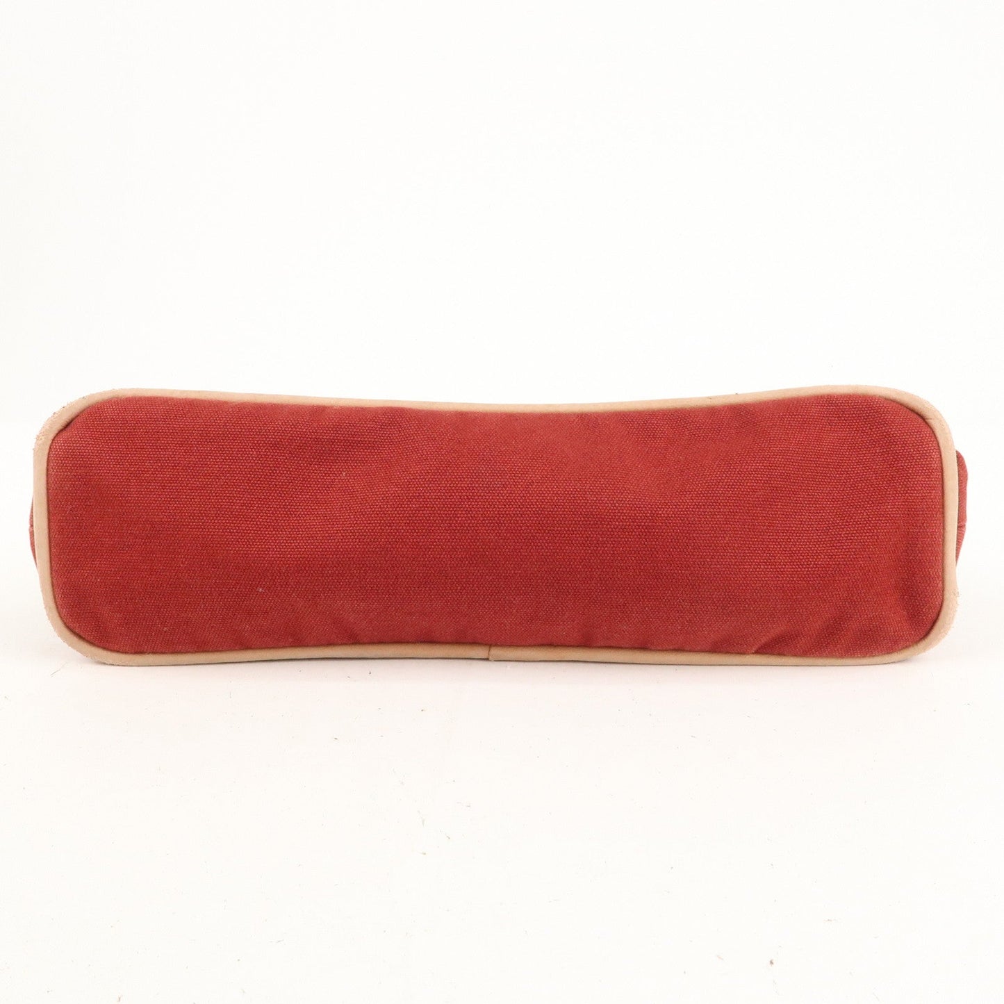 Luxury Hermes Set of 2 Bolide Pouch MM & Mini Canvas Leather Ivory Red
