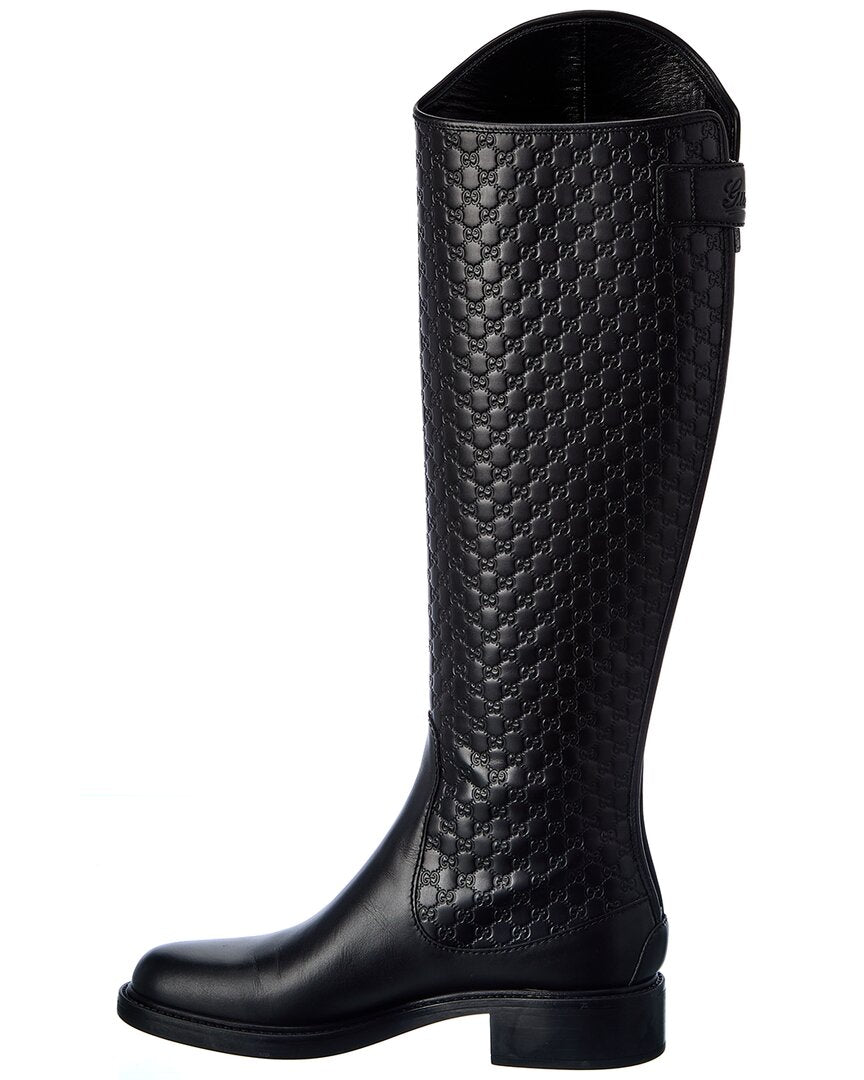 Gucci Guccissima Leather Knee-High Boot