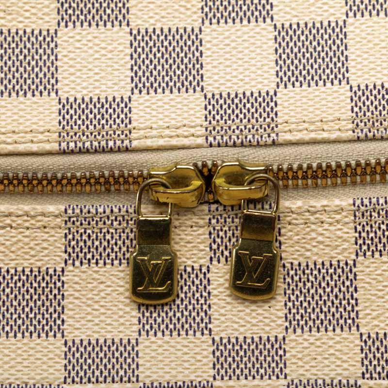 Louis Vuitton Damier Azur Navyglio N51189 White PVC Leather  Louis Vuitton