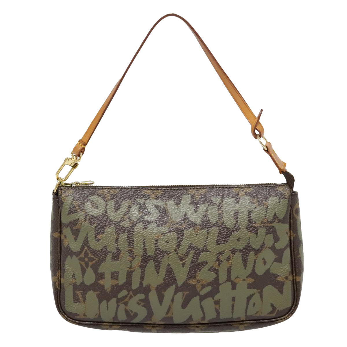 Louis Vuitton Pochette Accessoire  Canvas Clutch Bag ()