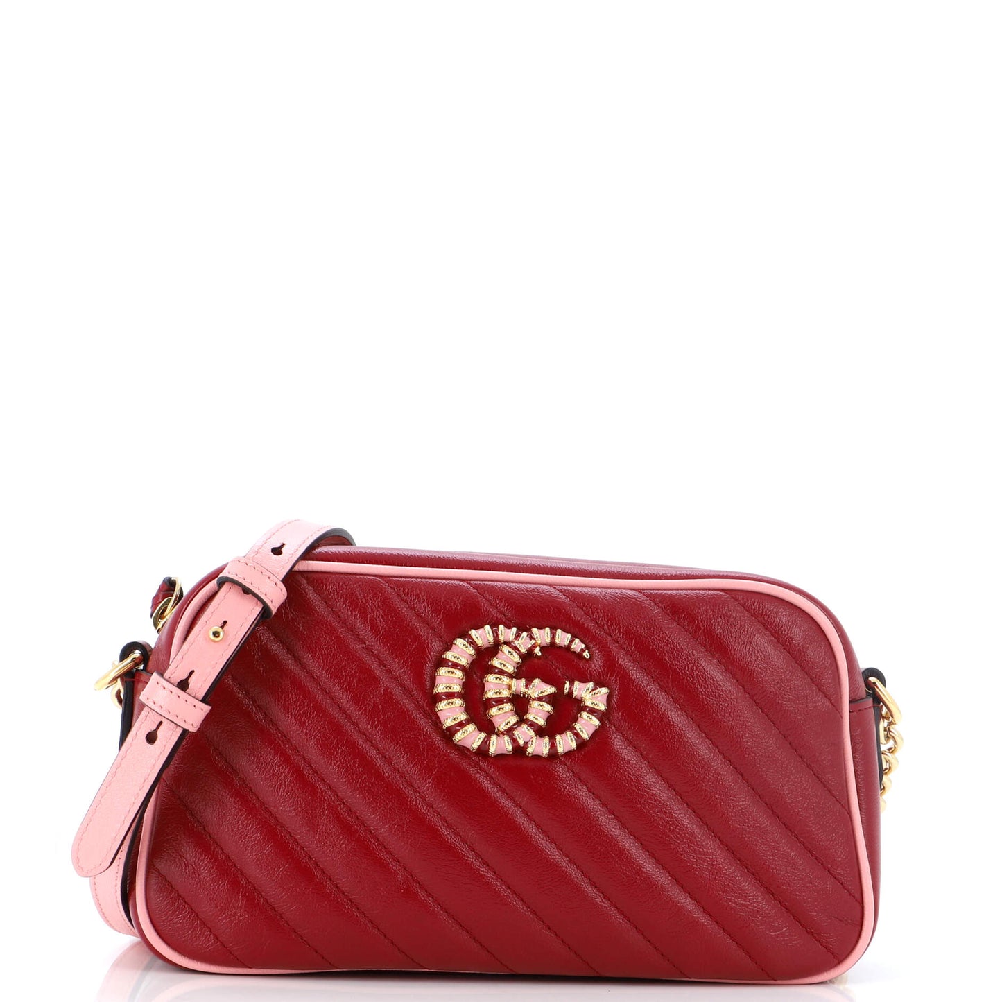 Luxury Gucci Trending 2025 GG Marmont Shoulder Bag Diagonal Quilted Leather Small