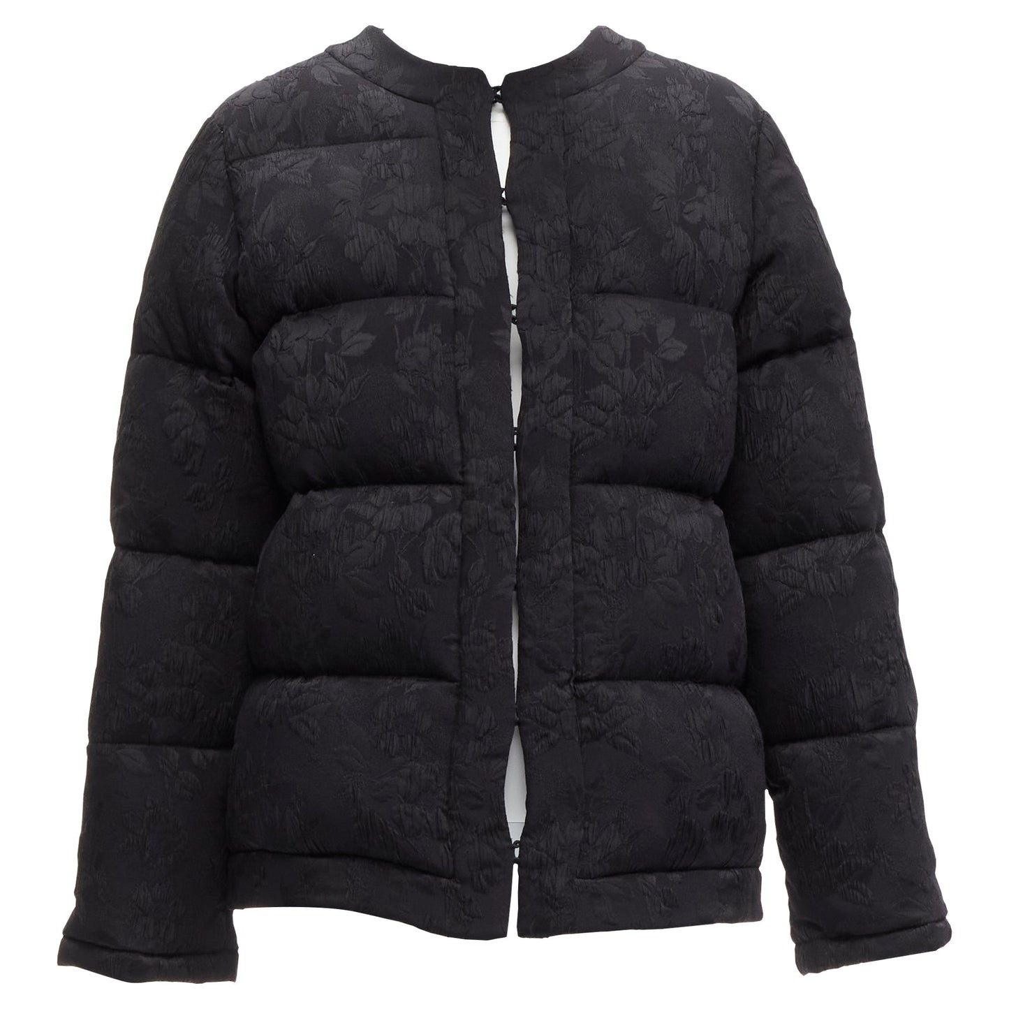 Gucci floral silk jacquard goose down padded puffer jacket