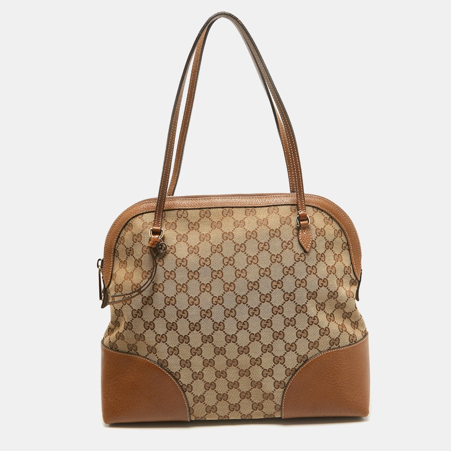 Luxury Gucci Trending 2025 Brown/beige Gg Canvas And Leather Bree Satchel