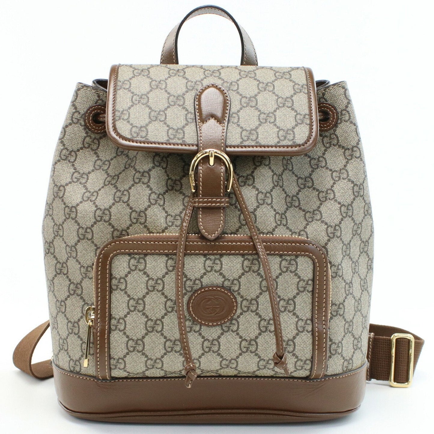 Luxury Gucci Trending 2025 Gg Supreme  Canvas Backpack Bag ()