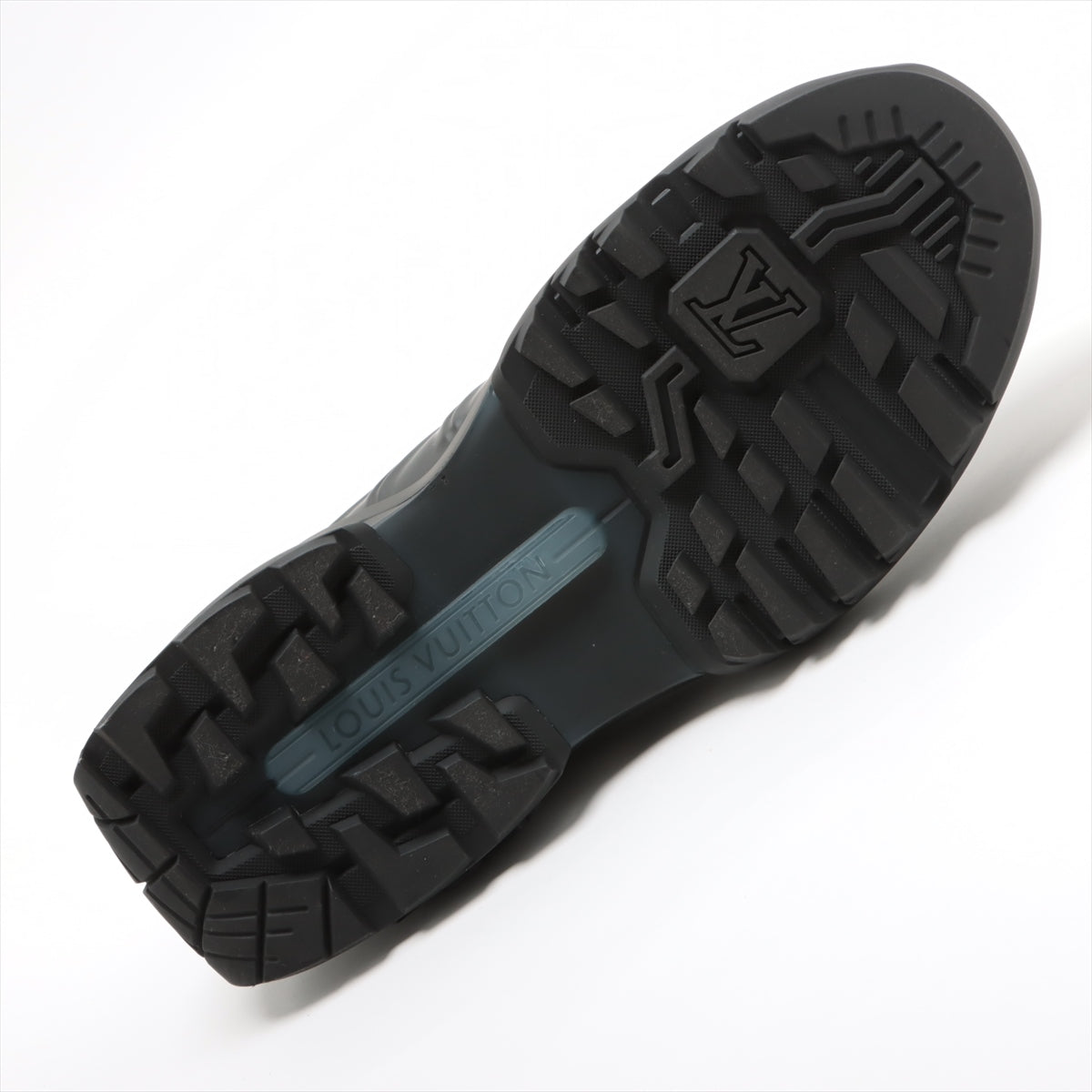 Louis Vuitton Millennium Line 21 Year Leather Trainers 8 Men Black FD0251 LV Logo