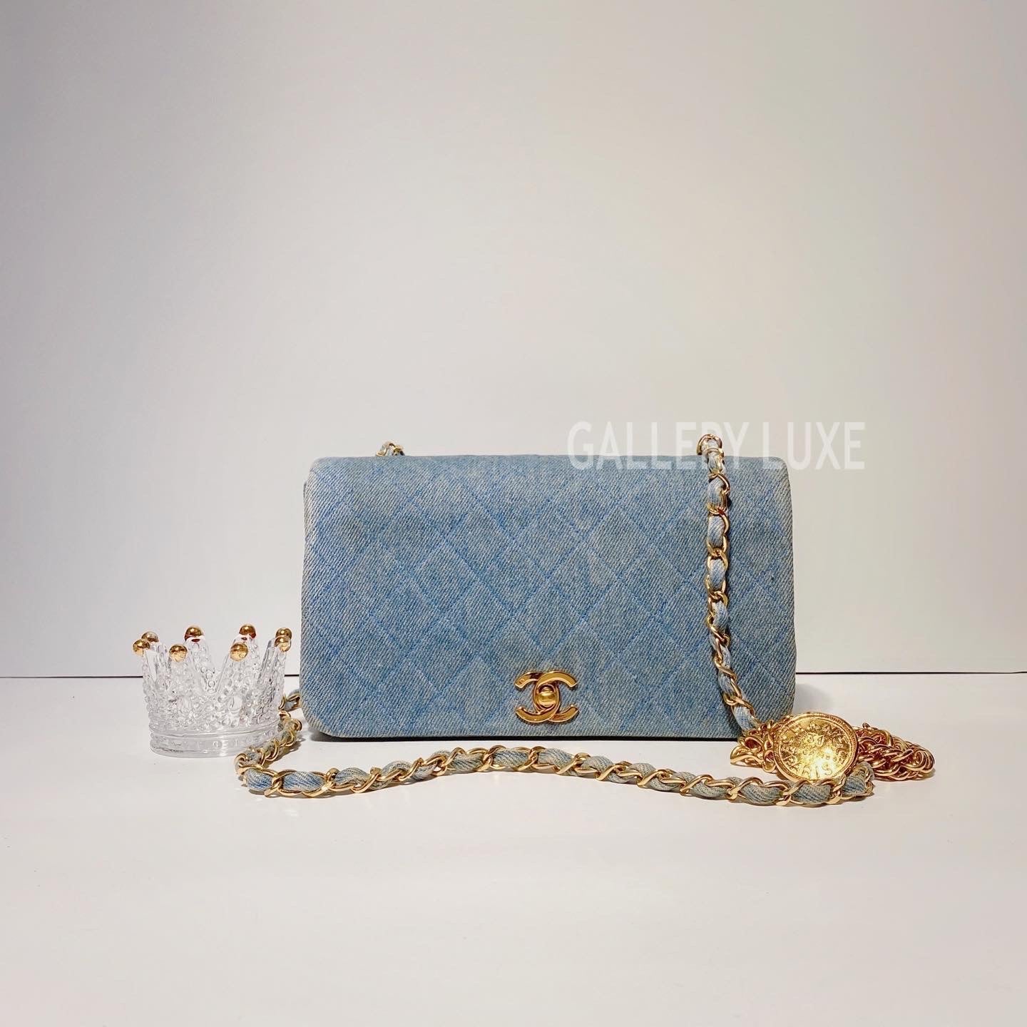 No.3346-Chanel Vintage Denim Flap Bag
