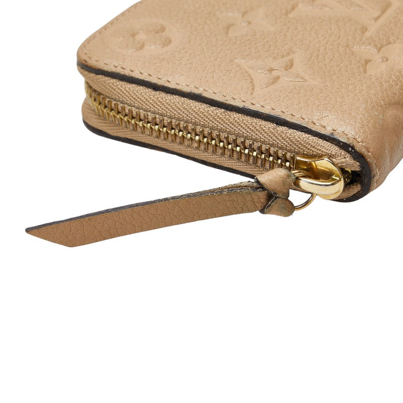 Louis Vuitton Monogram Amplant Portefolio Clemence Long Wallet M60173 Dune Beige Leather  Louis Vuitton