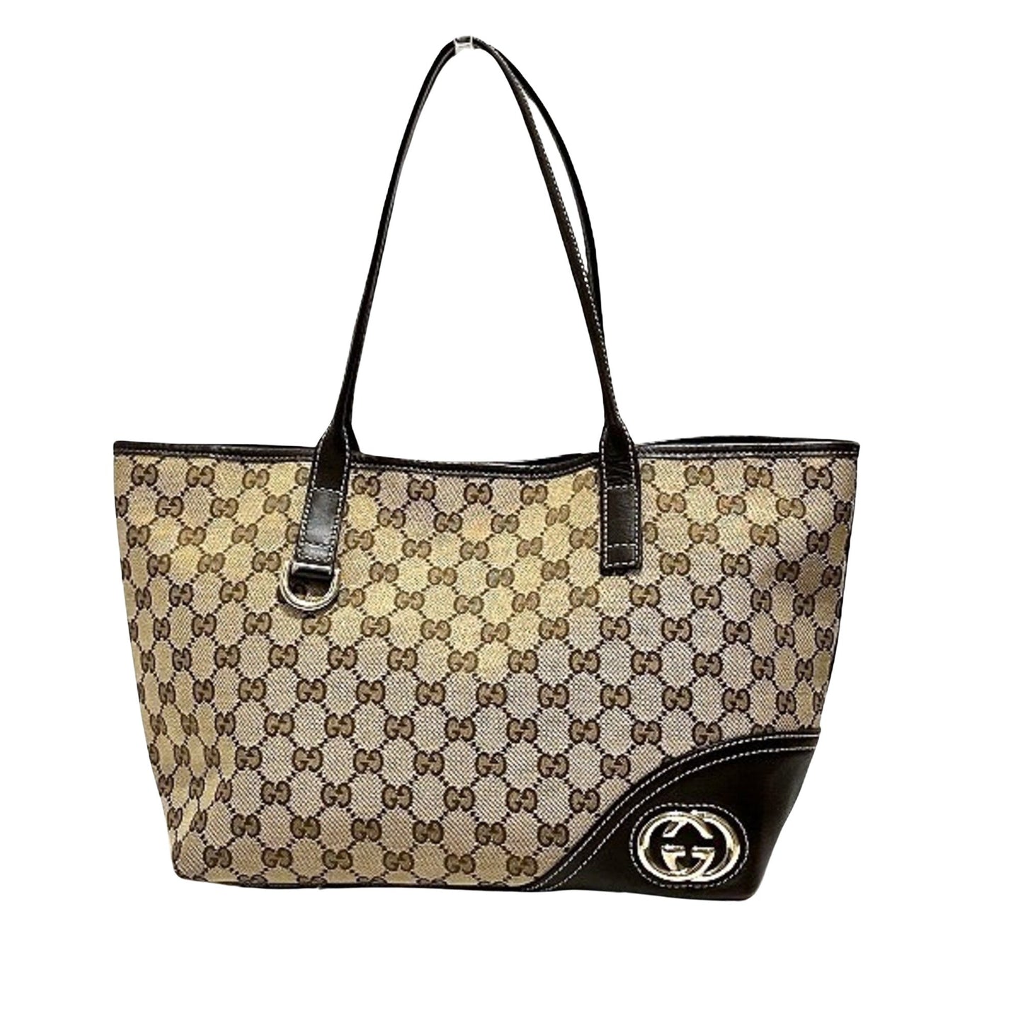 Luxury Gucci Trending 2025 Interlocking G  Canvas Tote Bag ()