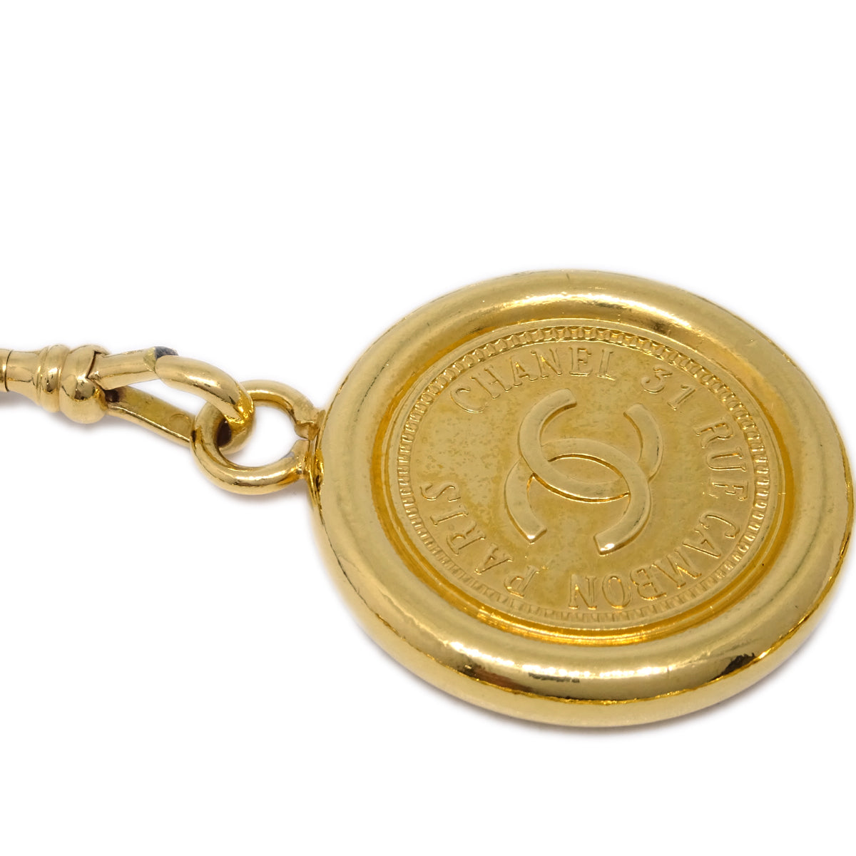 Chanel Medallion Chain Belt Gold 95A Small New