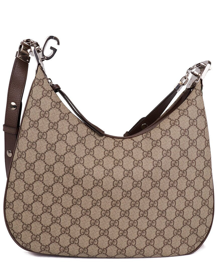 Gucci Attache Medium Canvas Shoulder Bag