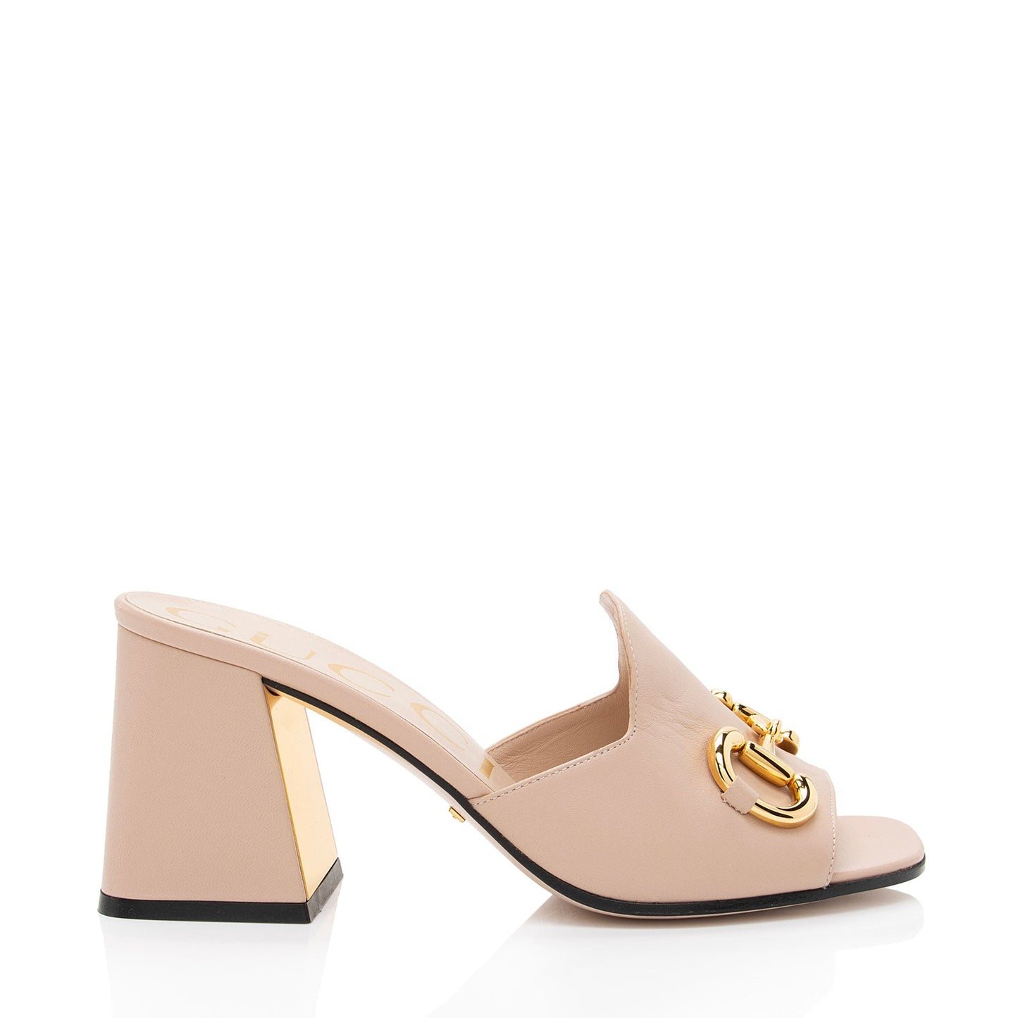 Gucci Leather Horsebit Slide Sandals