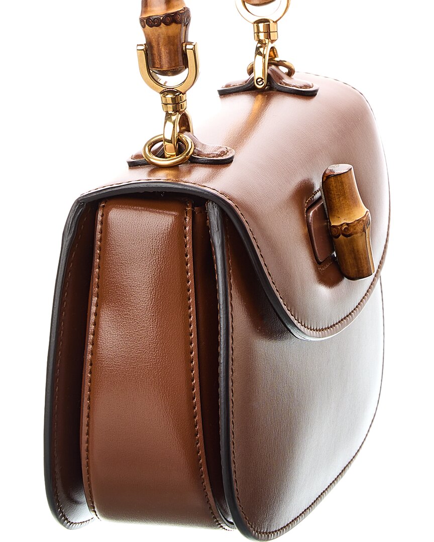 Luxury Gucci Trending 2025 Bamboo 1947 Small Leather Shoulder Bag
