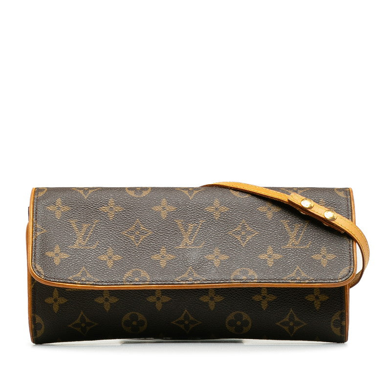Louis Vuitton Monogram Pochette Twin GM  Shoulder Bag M51852 Brown PVC Leather  Louis Vuitton