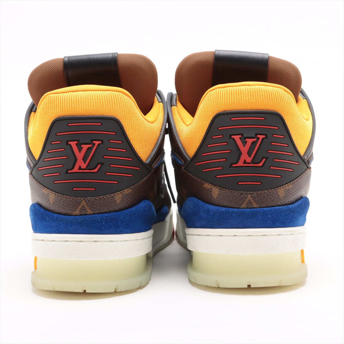 Louis Vuitton LV Trainer Line 20 Years PVC  Leather Trainers 8 1/2 Men Brown GO0260 Monogram