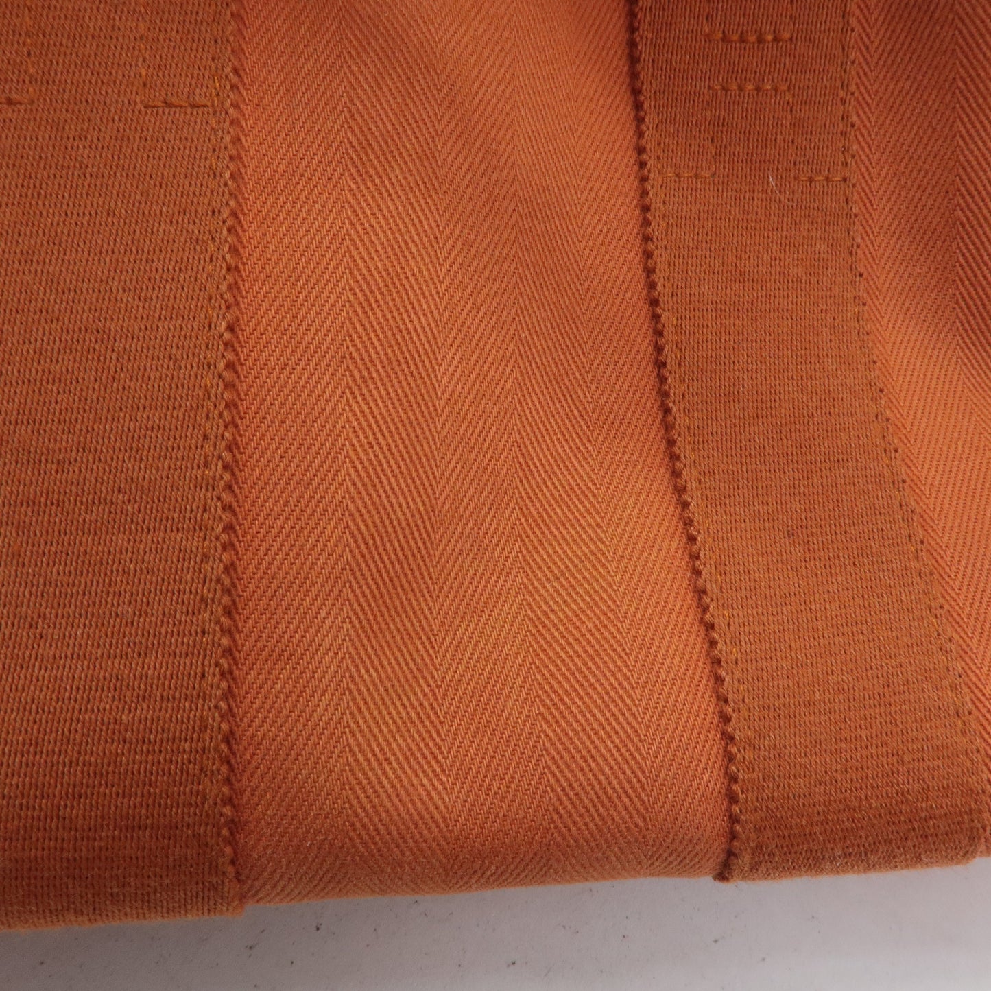 Luxury Hermes Toile Chevrons Leather Valparaiso PM Bag I Stamp Orange