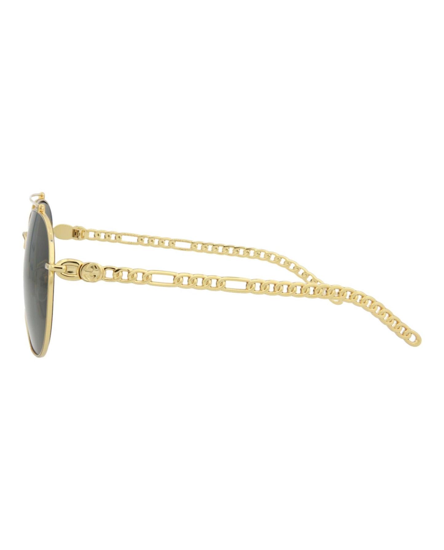 Gucci Square-Frame Metal Sunglasses