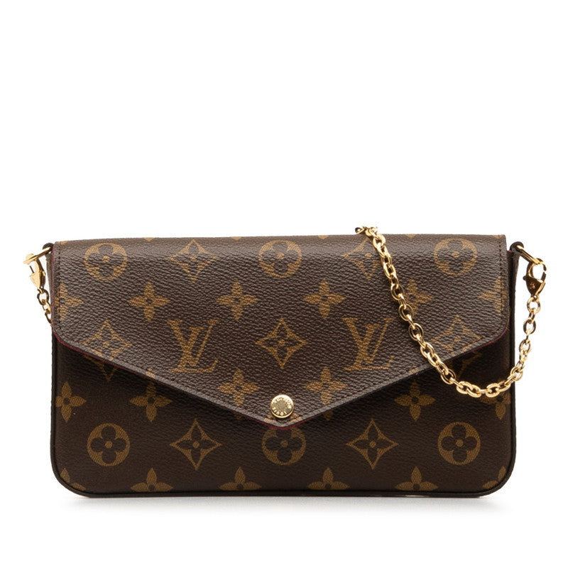 Louis Vuitton Monogram Pochette Felice Chain Shoulder Bag Backpack M61276 Brown Fucks PVC Leather  Louis Vuitton