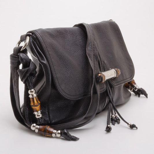 Luxury Gucci Trending 2025 Black Leather Jungle Messenger..