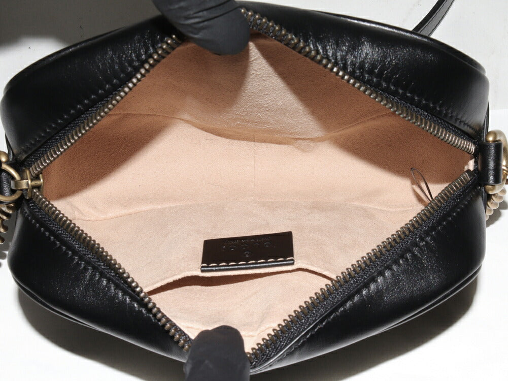 Gucci GG Marmont Quilted Mini Bag Black