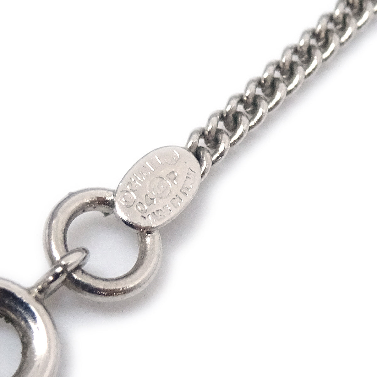 Luxury Chanel 2004 Spring Record & CC Silver Chain Necklace 04P