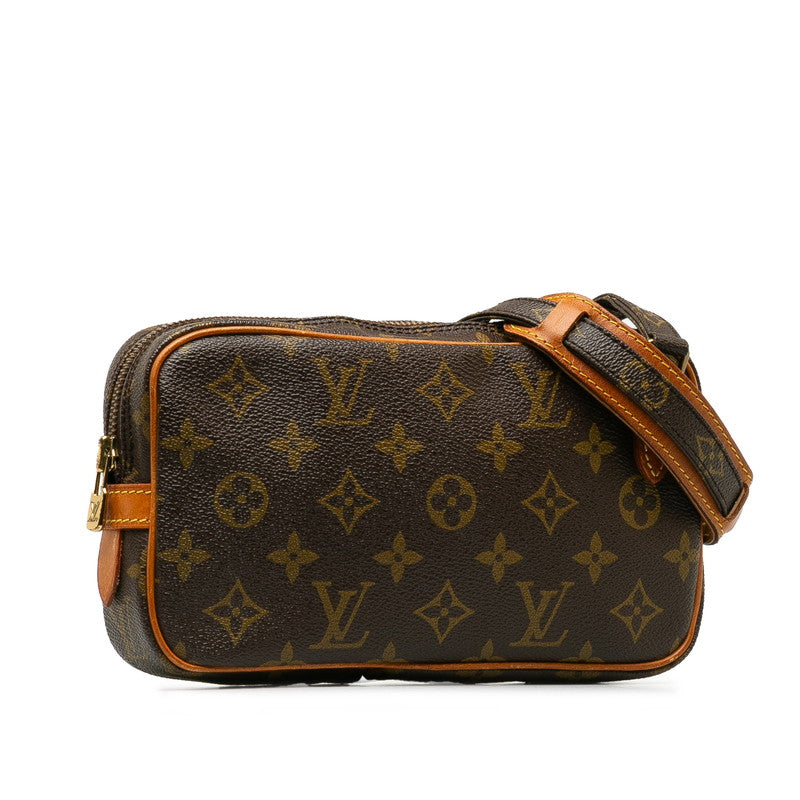 Louis Vuitton Monogram Marley Bandouliere Slipper Shoulder Bag M51828 Brown PVC Leather  Louis Vuitton