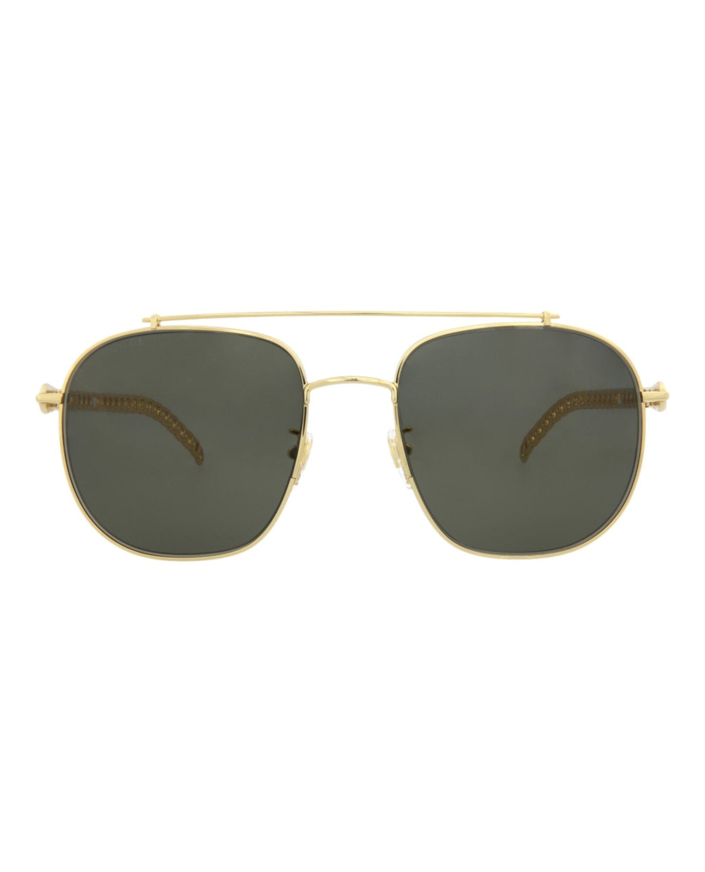 Gucci Square-Frame Metal Sunglasses