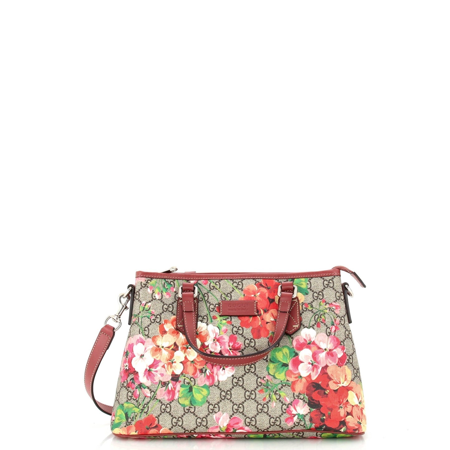 Luxury Gucci Trending 2025 Convertible Tote Blooms Print GG Coated Canvas Small
