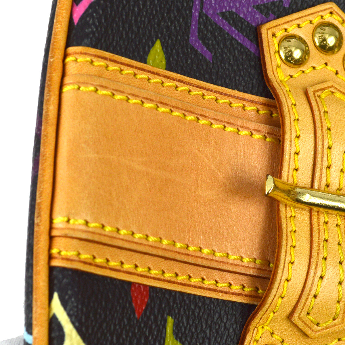 Louis Vuitton 2004 Black Monogram Multicolor Theda PM M92346