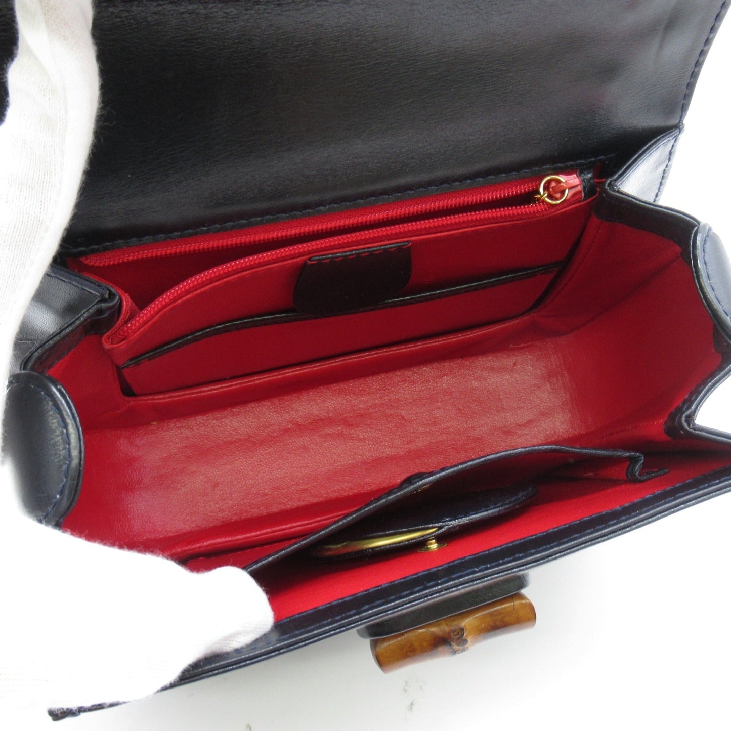 Gucci Bamboo  Leather Handbag ()