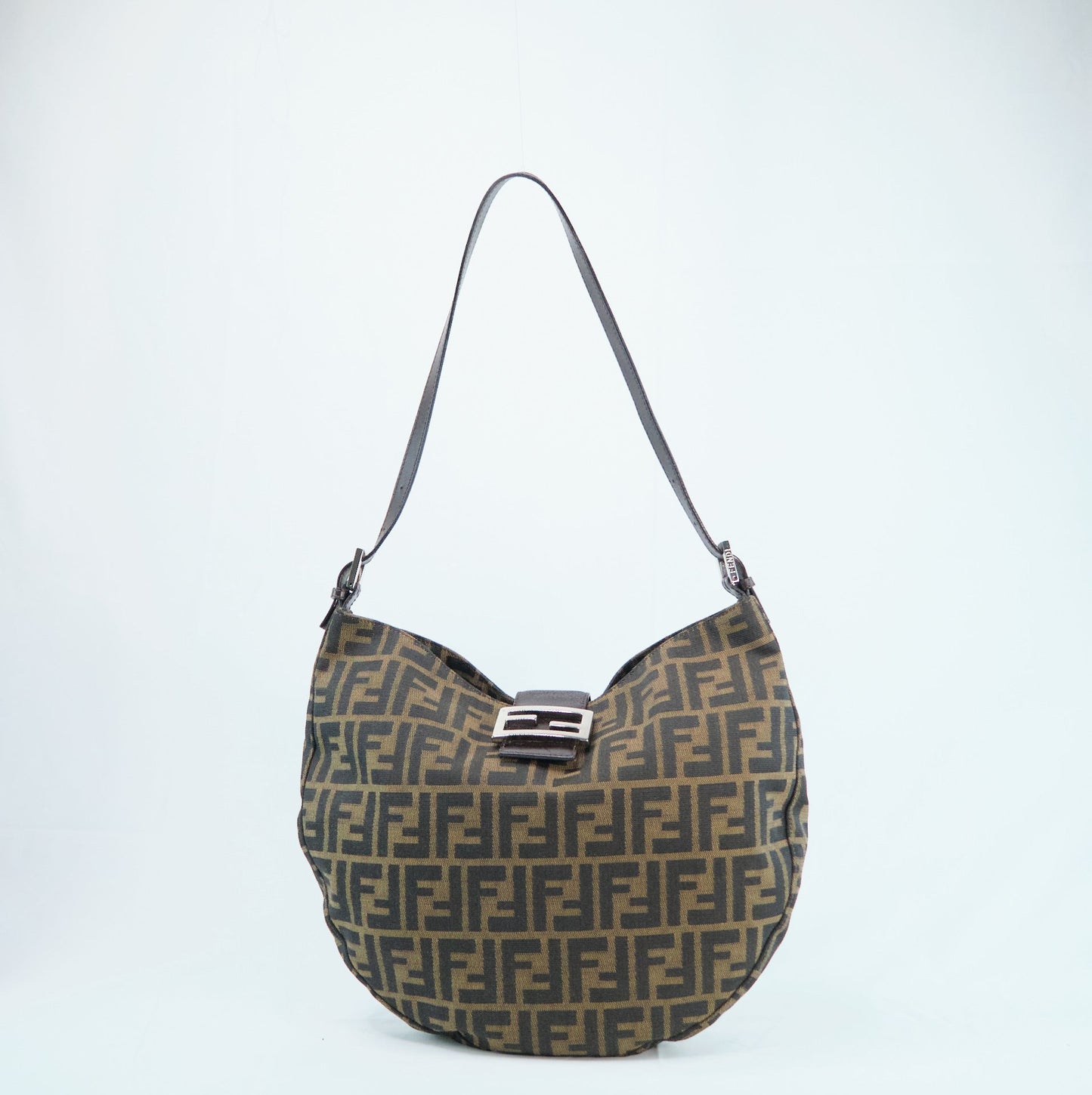 Luxury FendiZucca Canvas Hobo Bag - '10s