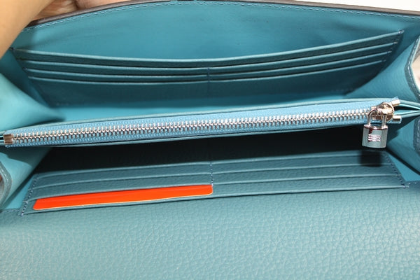 Luxury Hermes Wallet H569 Ladies Wallet Blue