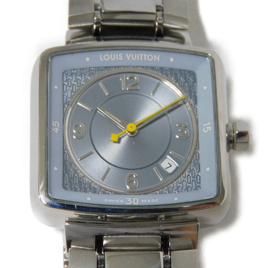 LOUIS VUITTON Watches Quartz Q2211 Stainless Steel Silver tambour speedy blue dial