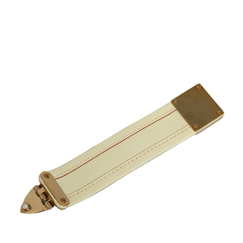 Louis Vuitton Suarez Bracelet M92632 Ivory White Leather  Louis Vuitton