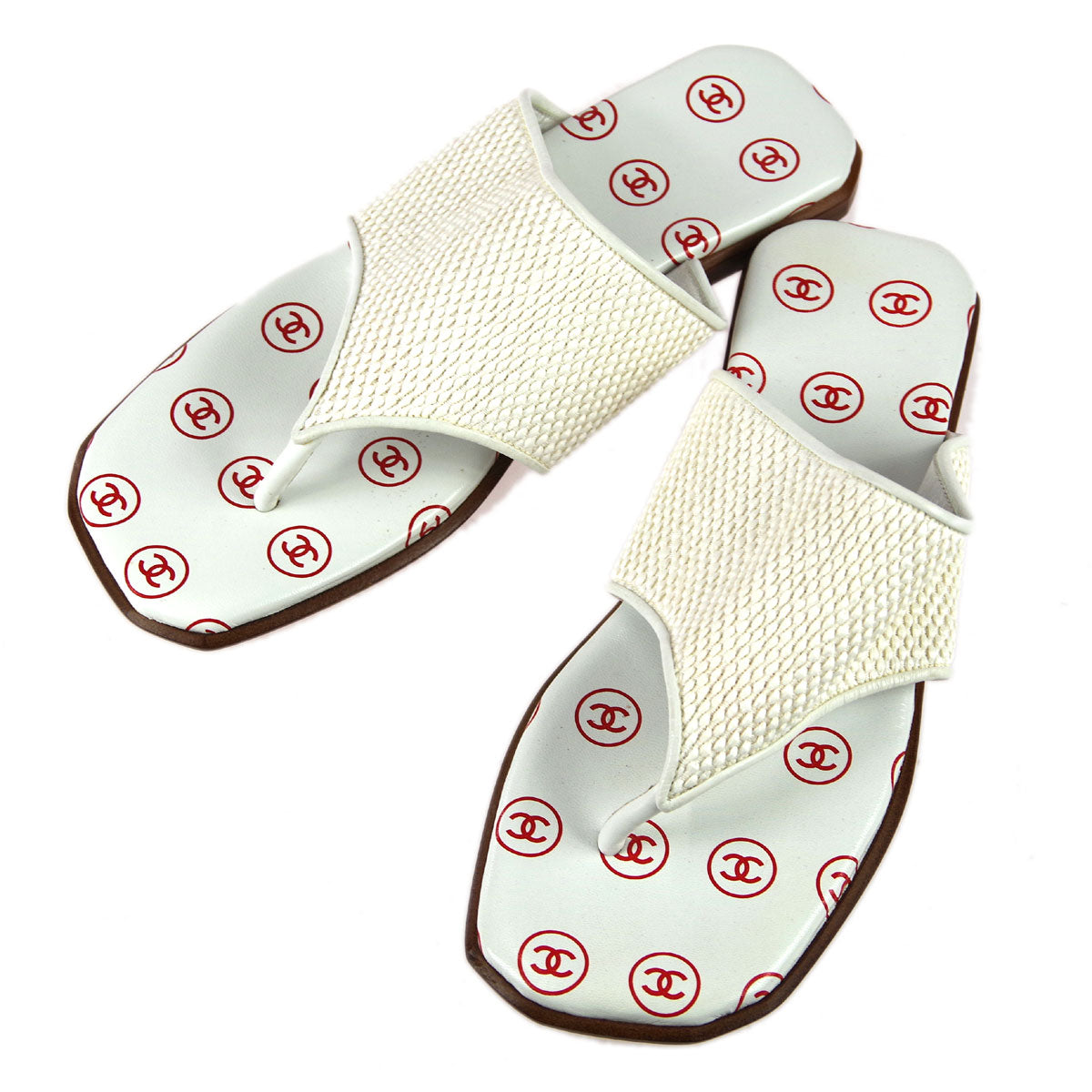 Luxury Chanel * Spring 2001 Mule Sandals Shoes #36