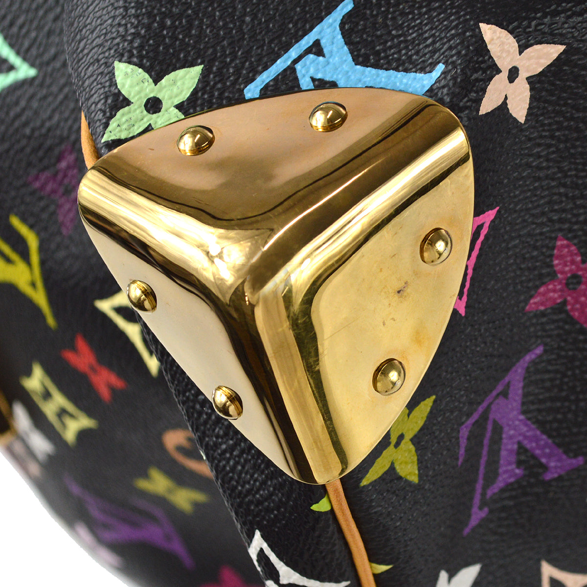 Louis Vuitton 2004 Black Monogram Multicolor Keepall 45 M92640
