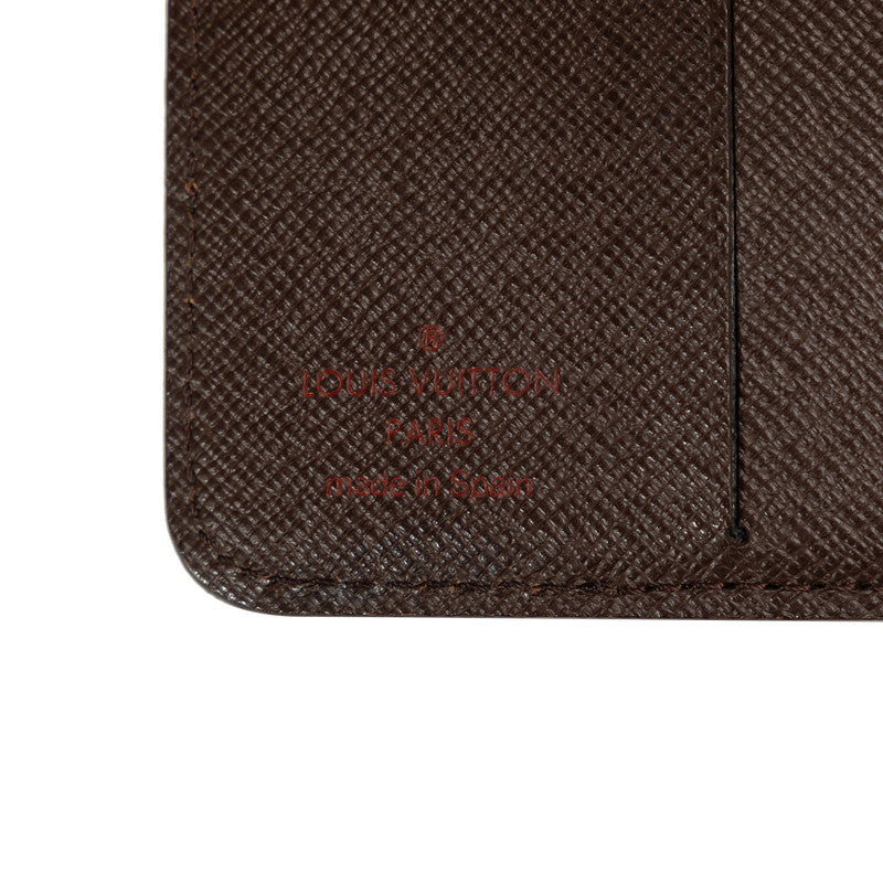 Louis Vuitton Damier Compact  Two Folded Wallet Compact Wallet N61668 Eve Brown PVC Leather  Louis Vuitton