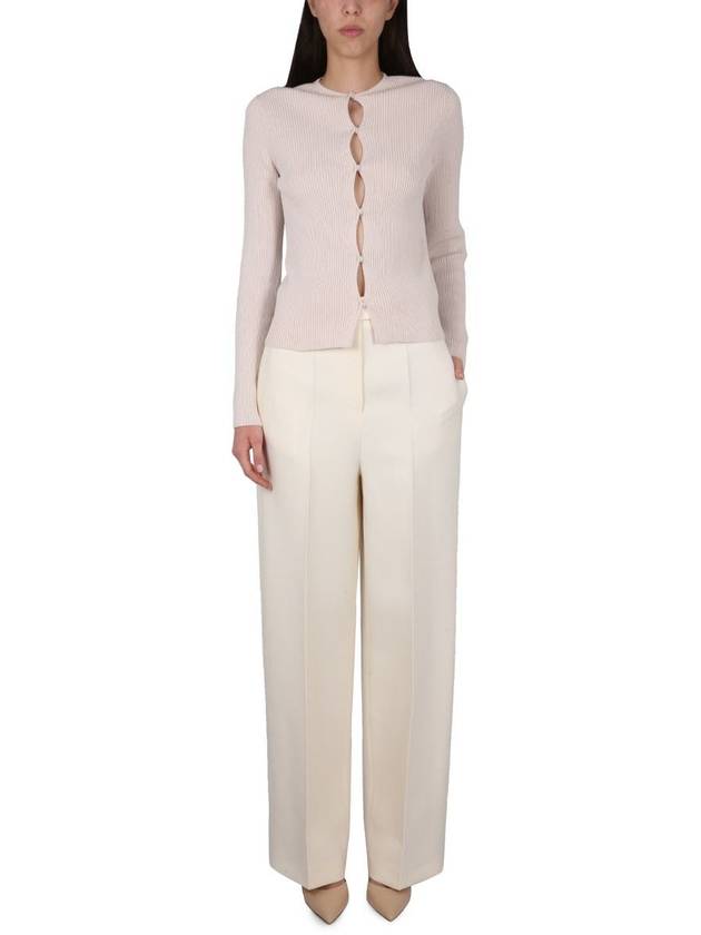 Luxury Fendi Cotton Blend Cardigan Beige