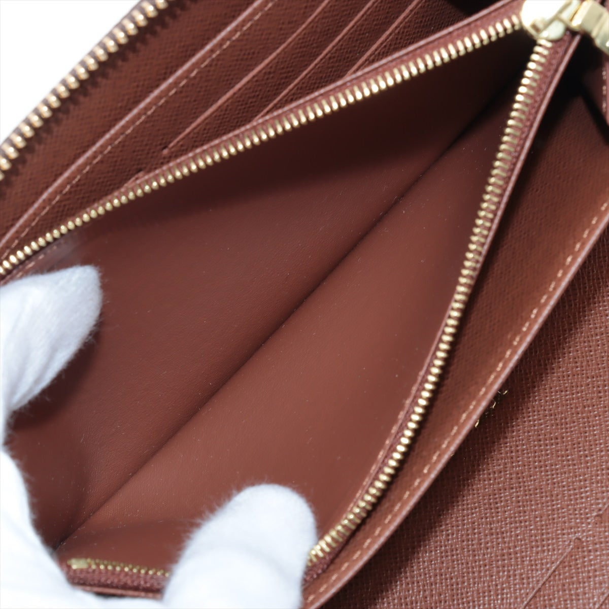 Louis Vuitton Monogram  Organizer M62581 Brown Round Zip Wallet