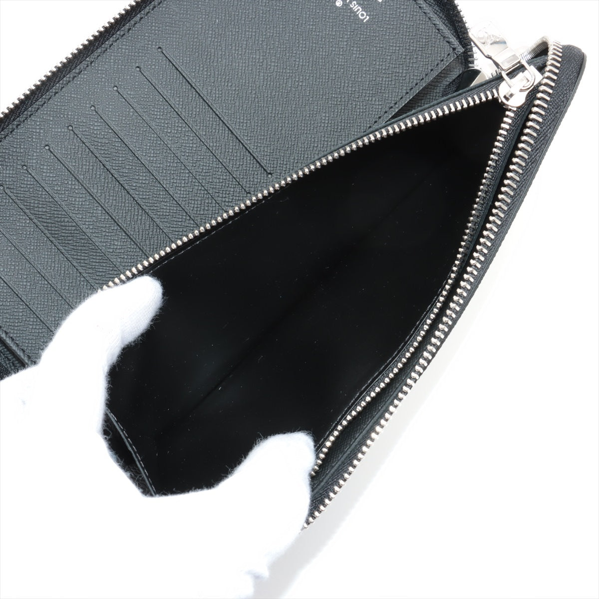 Louis Vuitton Damier Graphite Zippy Wallet Vertical N63095 Black Round Zippe Wallet  Reaction