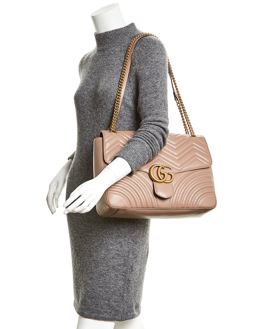 Luxury Gucci Trending 2025 GG Marmont Large Matelasse Leather Shoulder Bag