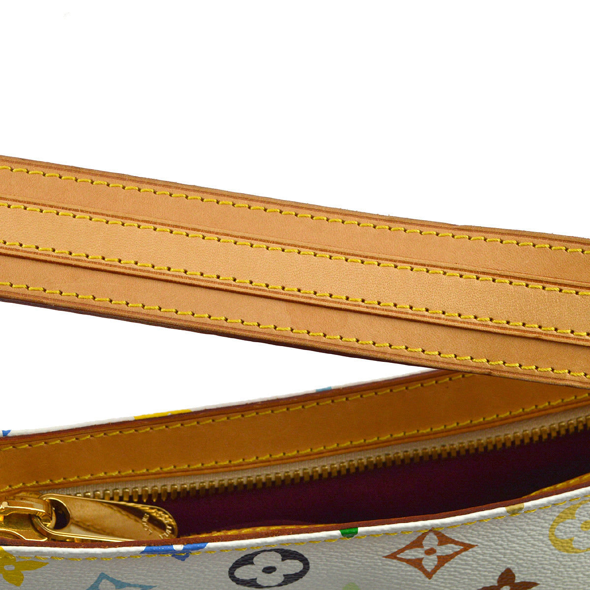 Louis Vuitton 2005 White Monogram Multicolor Lodge PM Handbag M40053