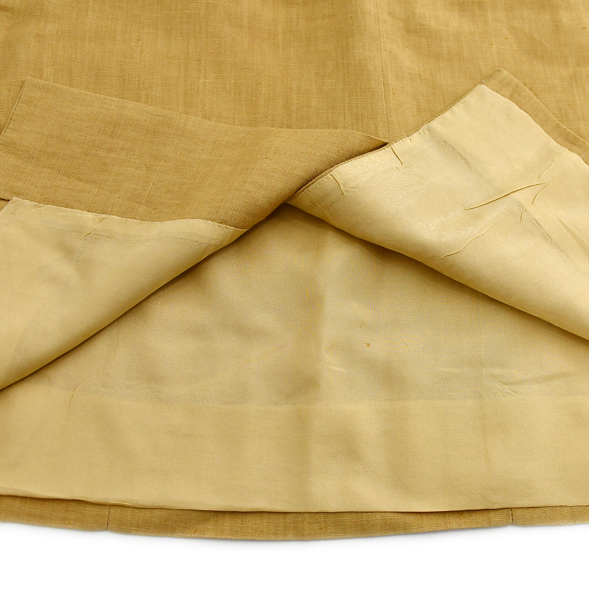 Luxury Chanel CC-buttons linen skirt #38