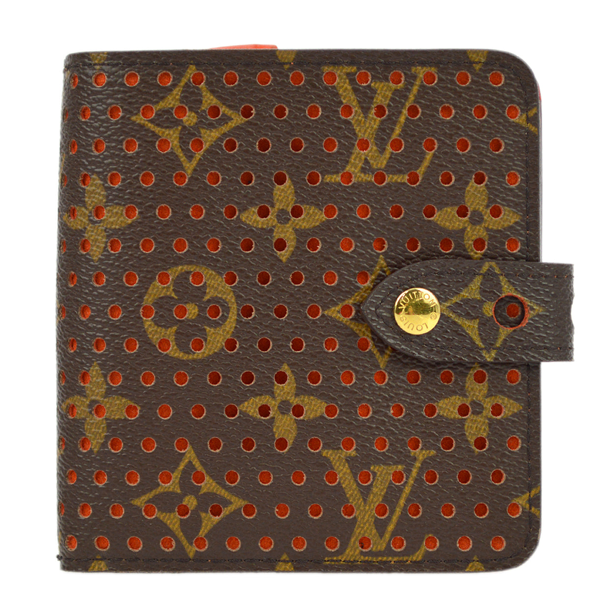 Louis Vuitton Monogram Perfo Compact Zip Wallet M95189
