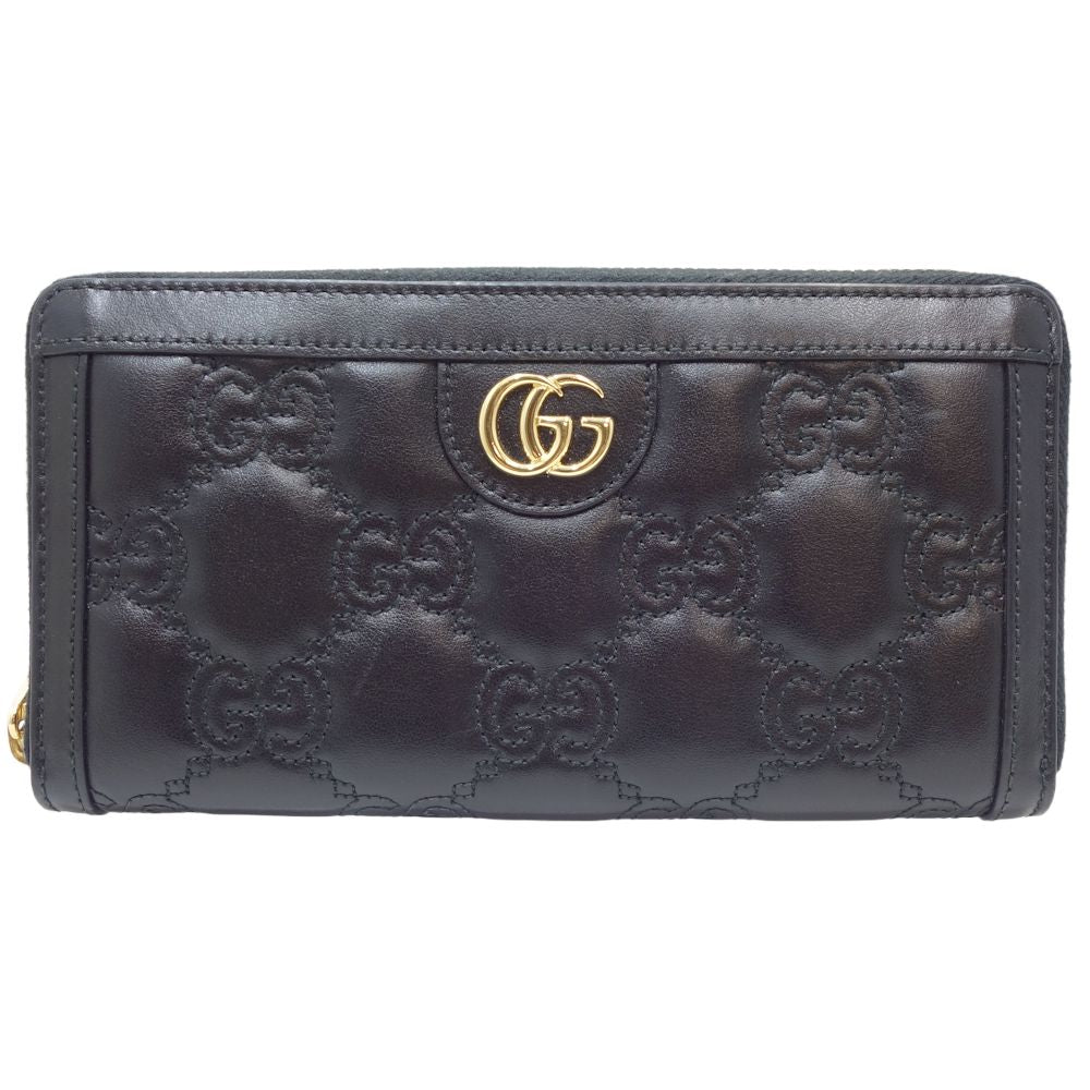 Luxury Gucci Trending 2025 Leather Zip Around Wallet GG Matelassé