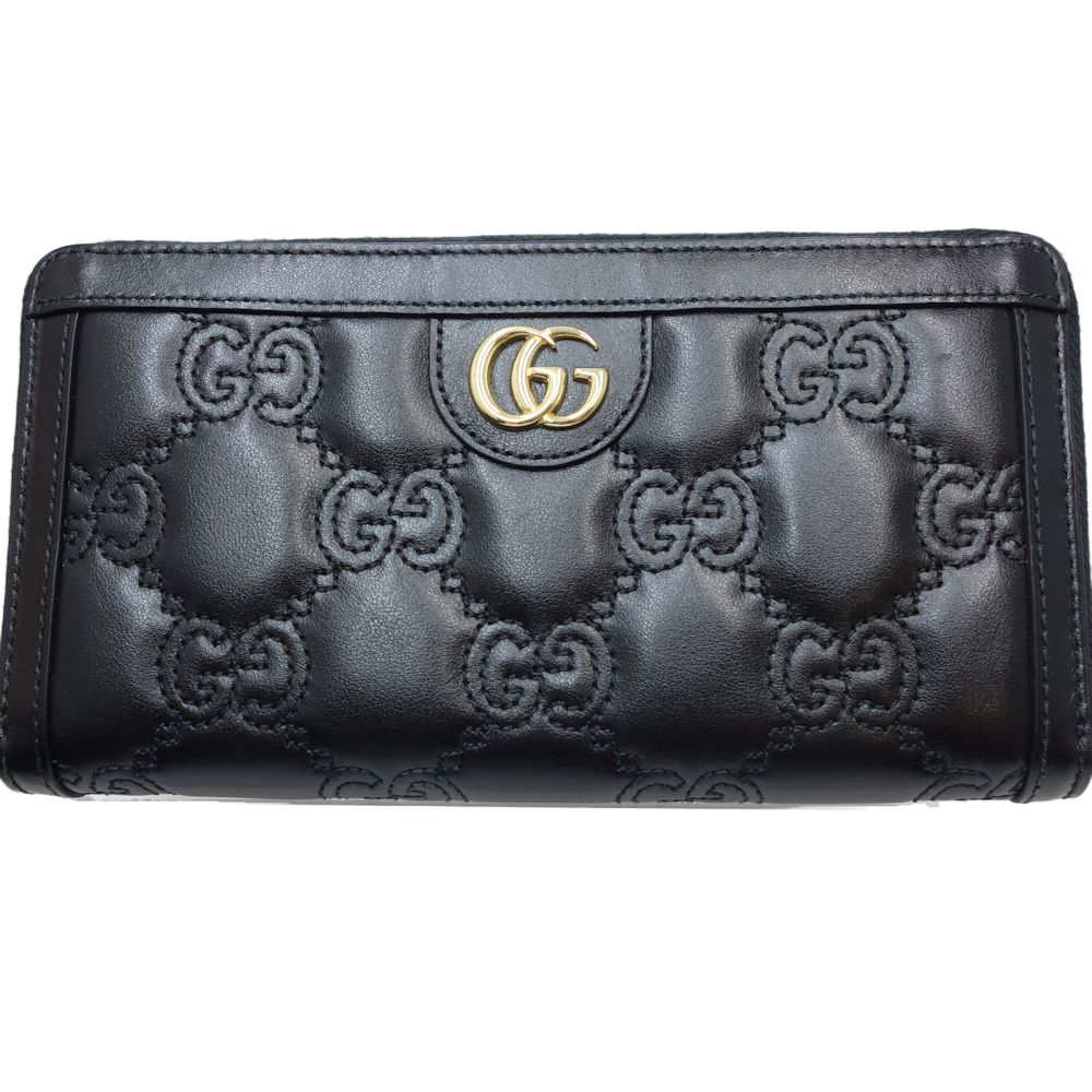 Luxury Gucci Trending 2025 Leather Zip Around Wallet GG Matelassé