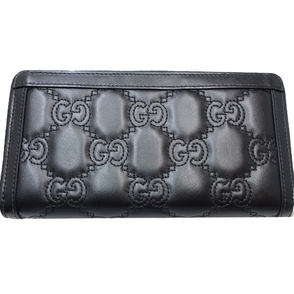 Luxury Gucci Trending 2025 Leather Zip Around Wallet GG Matelassé